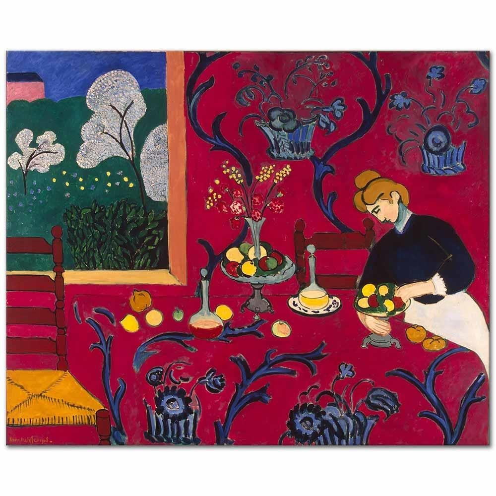 Henri Matisse Kırmızı Harmonisi Kanvas Tablo | CANVASTAR ®